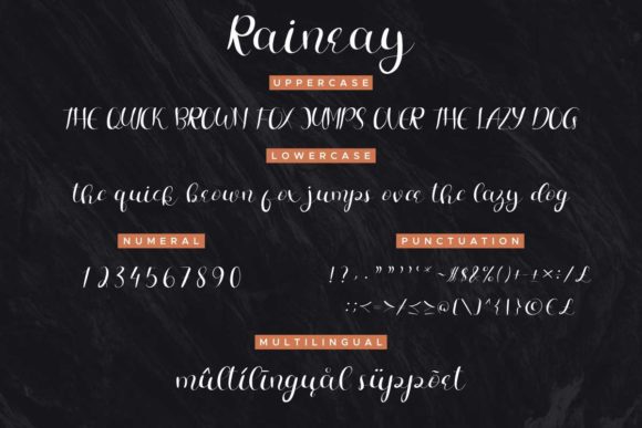 Rainray Font font preview - 4