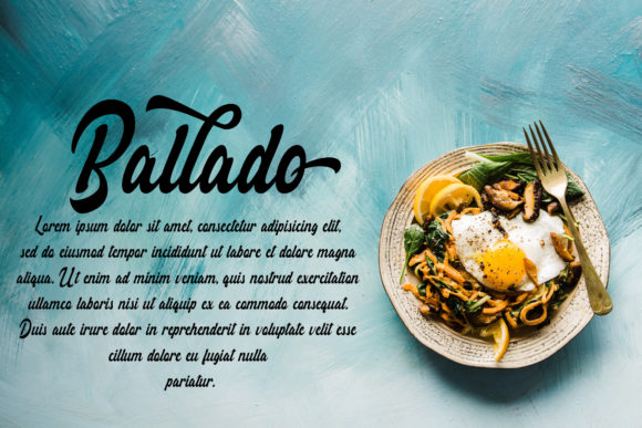 Rollade Ballado Font PNG with transparent background - Preview 2