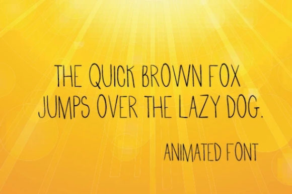 Animated Font - Preview 1