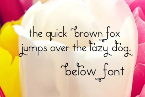 Below Font - Preview 1