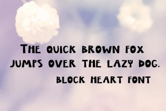 Block Heart Font - Preview 1