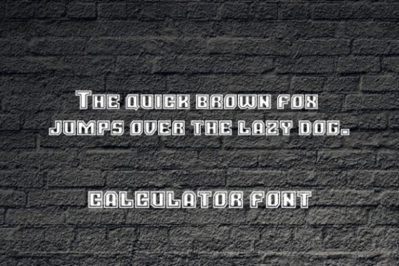 Calculator Font - Preview 1