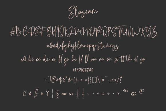 Elosiam Font PNG with transparent background - Preview 6