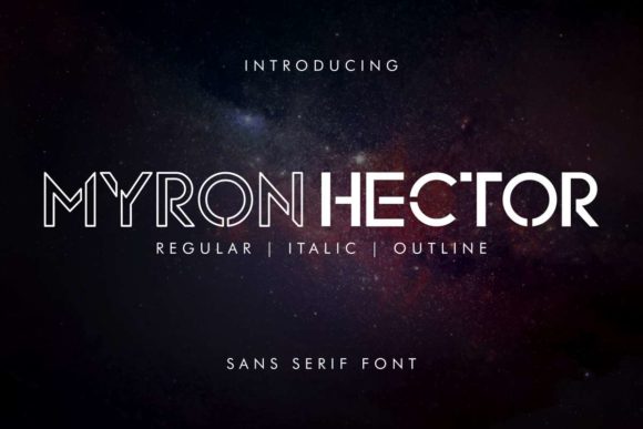 Myron Hector Font PNG with transparent background - Preview 1