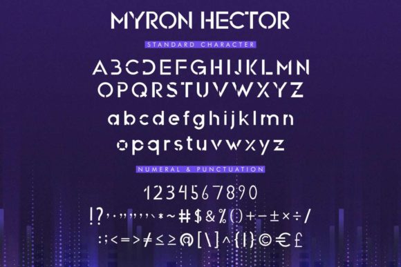 Myron Hector Font PNG with transparent background - Preview 4