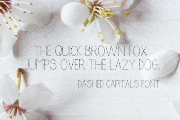 Dashed Capital Font - Preview 1