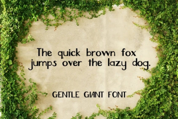 Gentle Giant Font PNG with transparent background - Preview 1