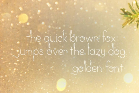 Golden Font - Preview 1
