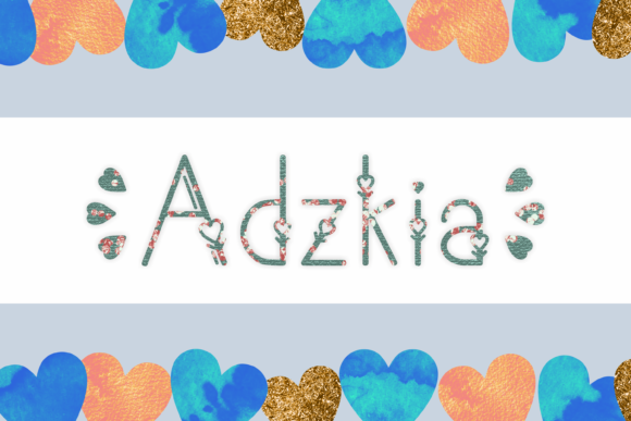 Adzkia Decorative Font By nuraisyahamalia1729