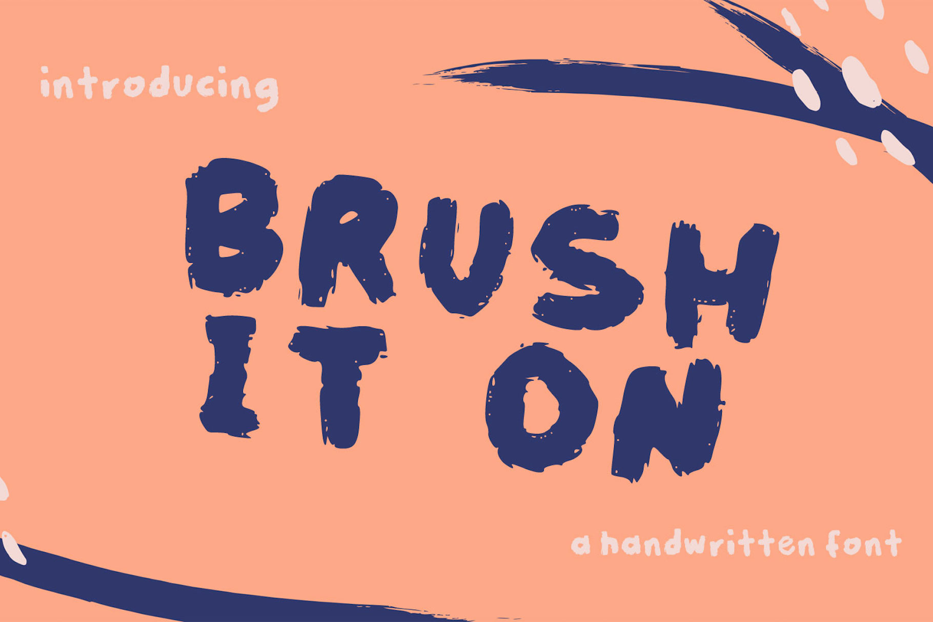 Brush It On — dry brush textured lettering font by lunarctic