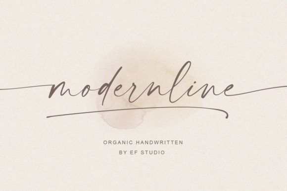 Modernline signature font