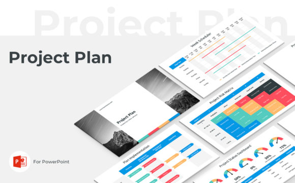 Preview of Project Plan PowerPoint Template PowerPoint template