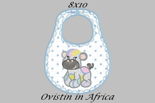Rainbow Baby Hippo Bib