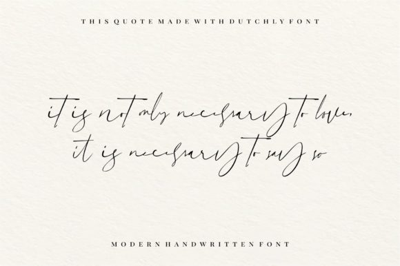Dutchly Font PNG with transparent background - Preview 4