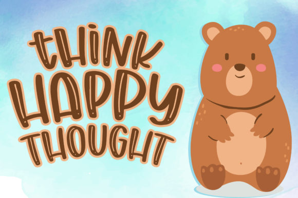 Chunky Bear Font PNG with transparent background - Preview 1