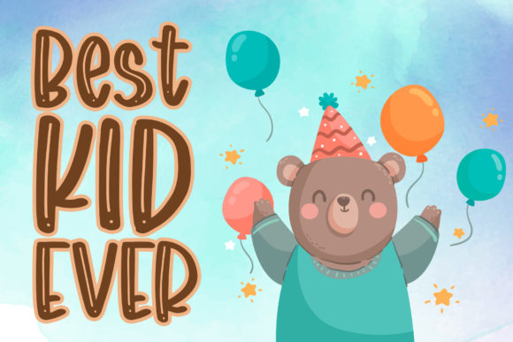 Chunky Bear Font PNG with transparent background - Preview 3
