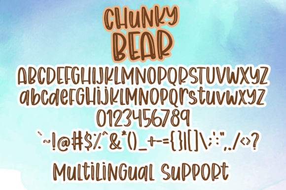 Chunky Bear Font PNG with transparent background - Preview 6