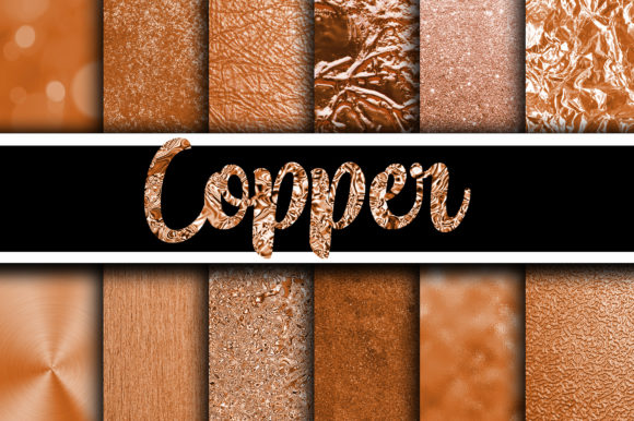 Copper Digital Paper Textures