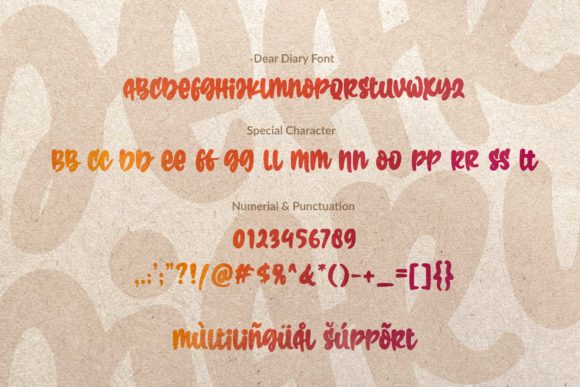 Dear Diary Font - Preview 1