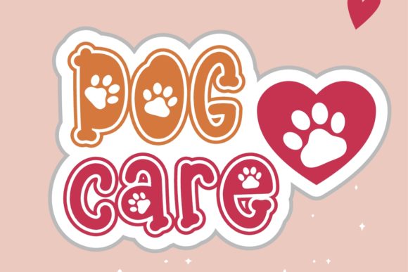 Paw Wow Font PNG with transparent background - Preview 4
