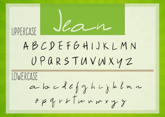 Jean Font PNG with transparent background - Preview 2