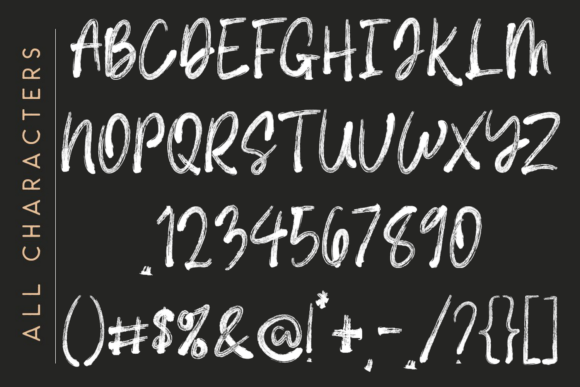 Royal Textured Font PNG with transparent background - Preview 4