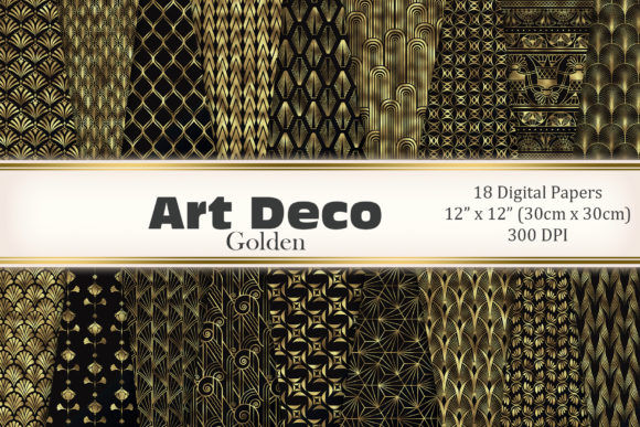 Art Deco - Golden Graphic Textures By Tara Artisan