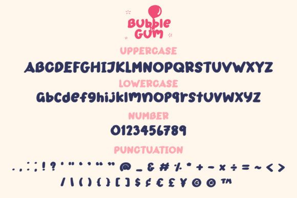 Bubble Gum Font - Preview 2