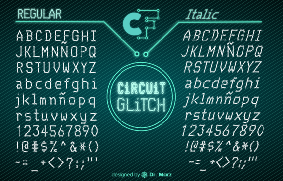 Circuit Glitch Font - Preview 1