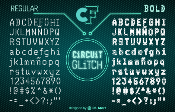 Circuit Glitch Font - Preview 2