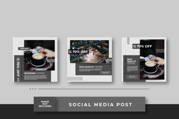 Preview of Coffee Instagram Post Template coffee shop social media template