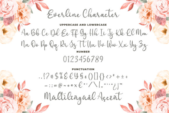 Everline Font PNG with transparent background - Preview 5