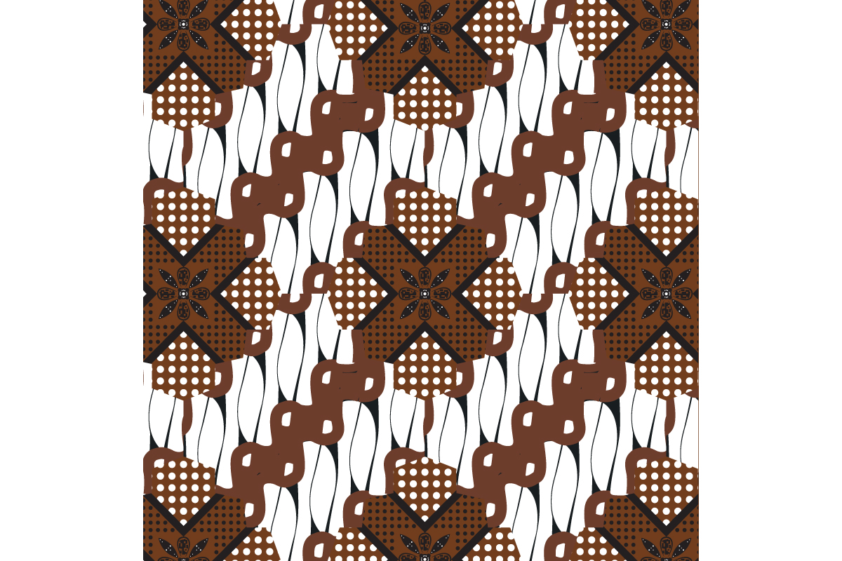 Traditional Java Batik with White Brown Graphic by cityvector91 ...