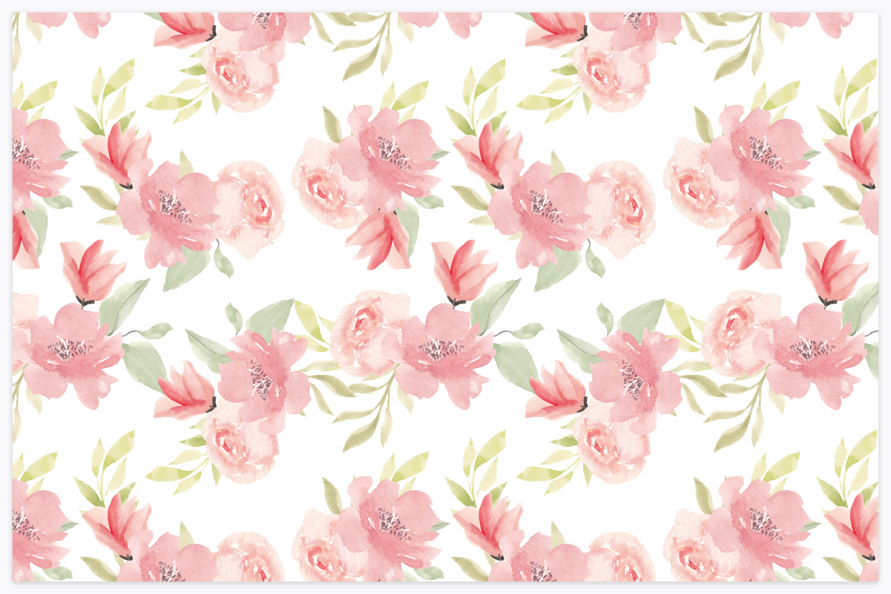 Watercolor Pink Flower Seamless Pattern Graphic by elsabenaa · Creative ...