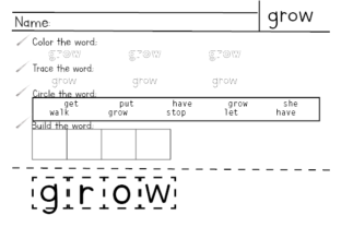 3rd Grade Sight Word Practice Worksheets Graphic by marie9 · Creative ...