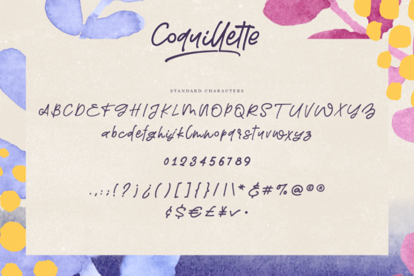 Coquillette Font PNG with transparent background - Preview 6