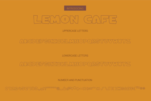 Lemon Cafe Font PNG with transparent background - Preview 3
