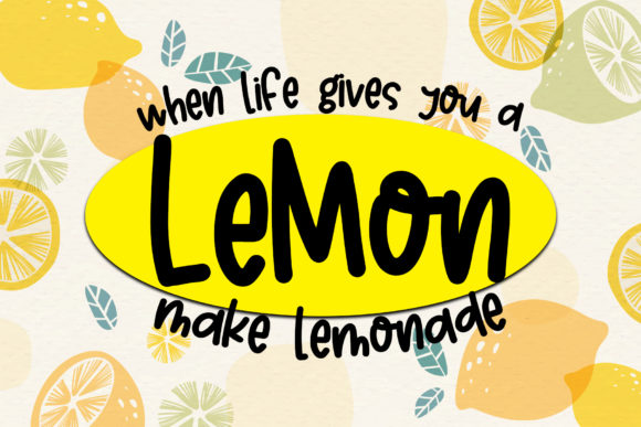 Lemon Crush Font PNG with transparent background - Preview 2