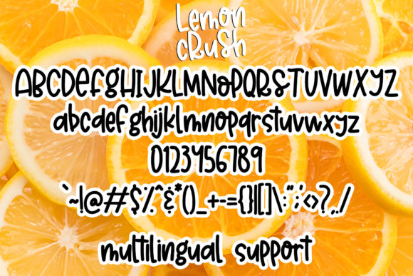 Lemon Crush Font PNG with transparent background - Preview 5
