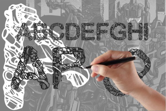 Organoid Font PNG with transparent background - Preview 2