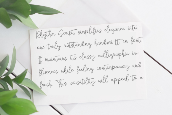 Rhythm Script Font PNG with transparent background - Preview 2
