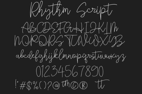 Rhythm Script Font PNG with transparent background - Preview 3