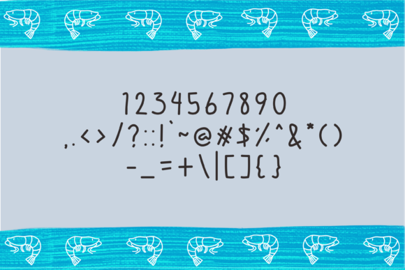 Baby Shrimp Font PNG with transparent background - Preview 1