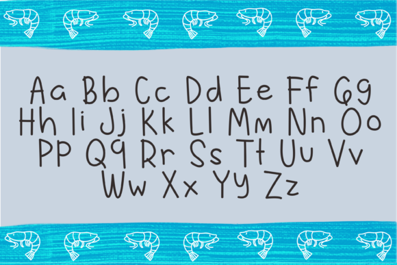 Baby Shrimp Font PNG with transparent background - Preview 2