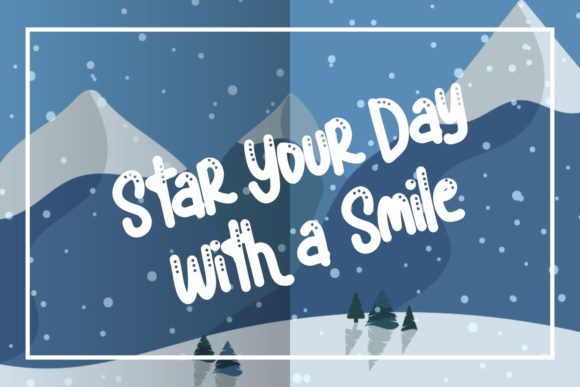Blue Snow Font - Preview 1