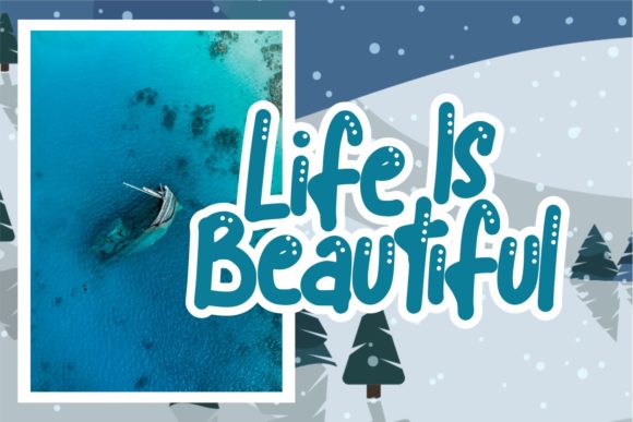 Blue Snow Font - Preview 3