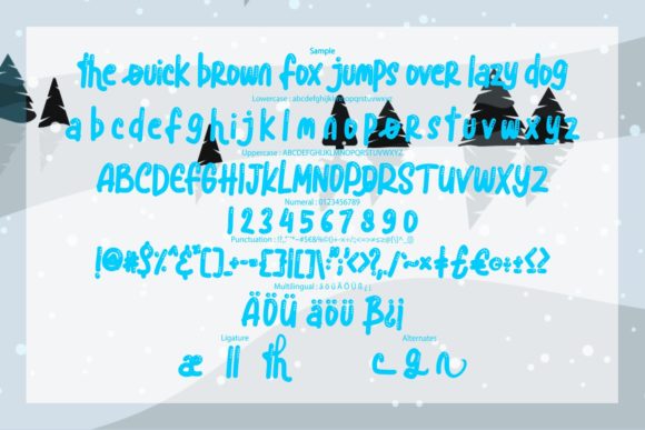 Blue Snow Font - Preview 5