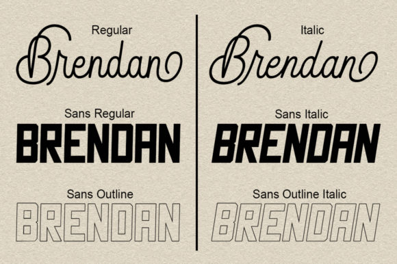 Brendan Duo Font - Preview 2