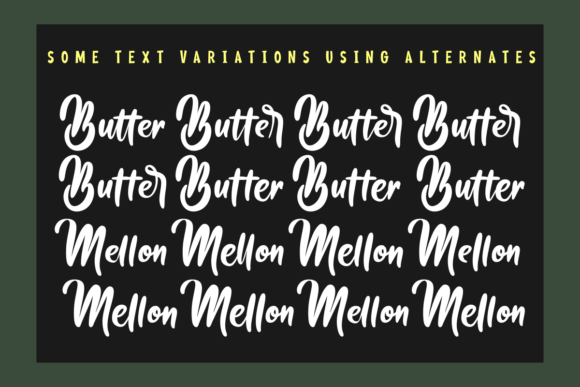 Butter Mellon Font PNG with transparent background - Preview 2