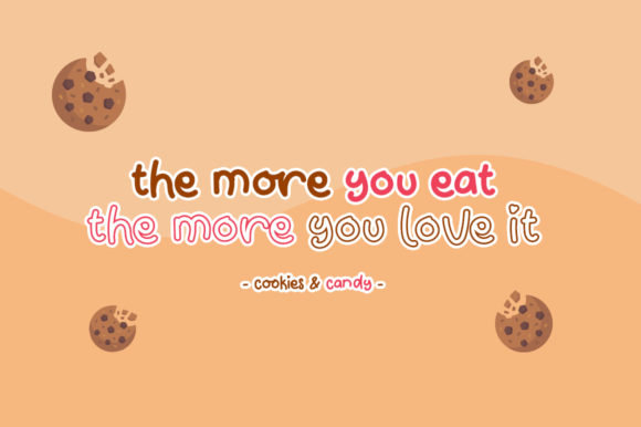 Candy Cookies Font PNG with transparent background - Preview 1